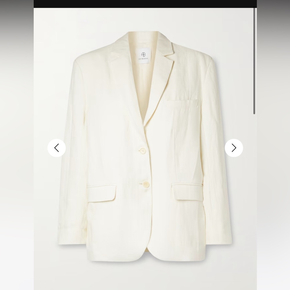 NWT Anine bing Quinn linen blazer